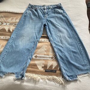 AE Dreamy Drape Super High Waisted Baggy Wide Leg Jean (Short)